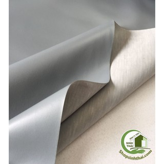Vải da simili PVC - vải giả da may nệm bọc ghế, may túi xách, giày dép - [ 1 mét x khổ 1,4m ] màu xám có vân