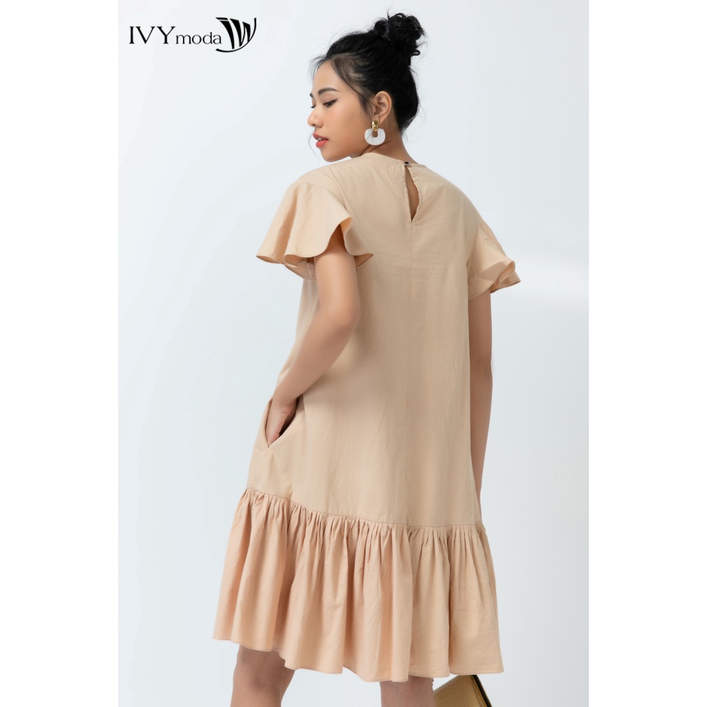 Đầm suông tay bèo nữ IVY moda MS 47B8694