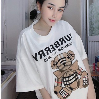 Áo Thun Tay Lỡ Phom Rộng, Unisex nam nữ 45-80kg, BURBERRY