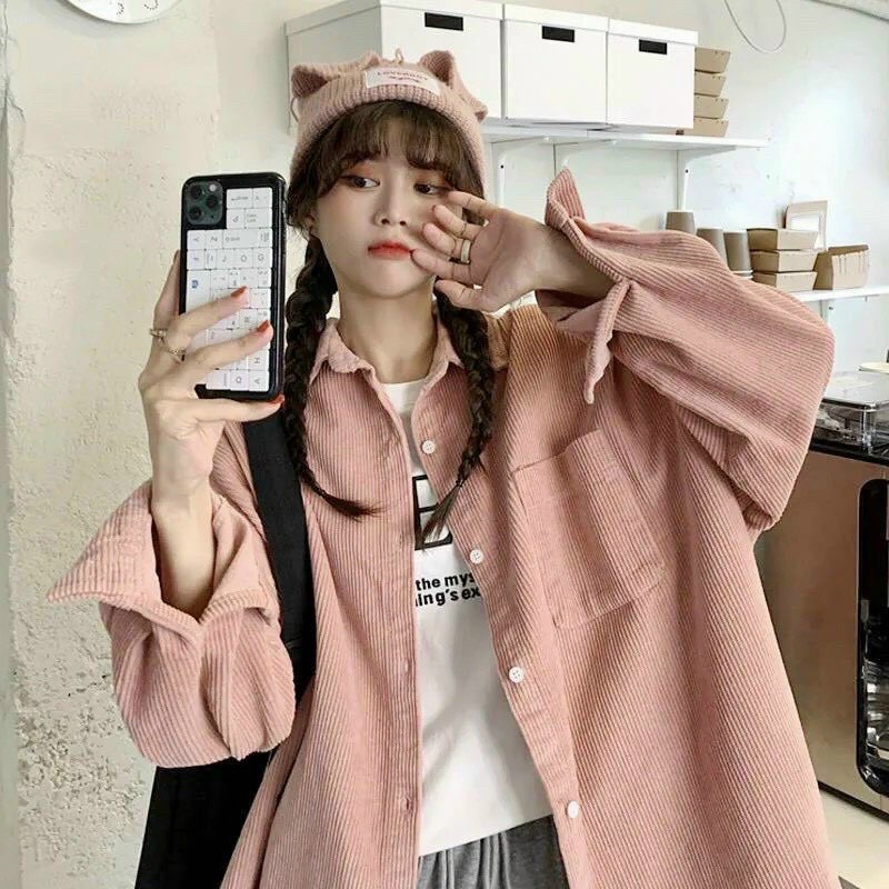 Áo khoác nhung, áo sơmi nhung, áo nhung nam nữ mặt cười93 ken fashion