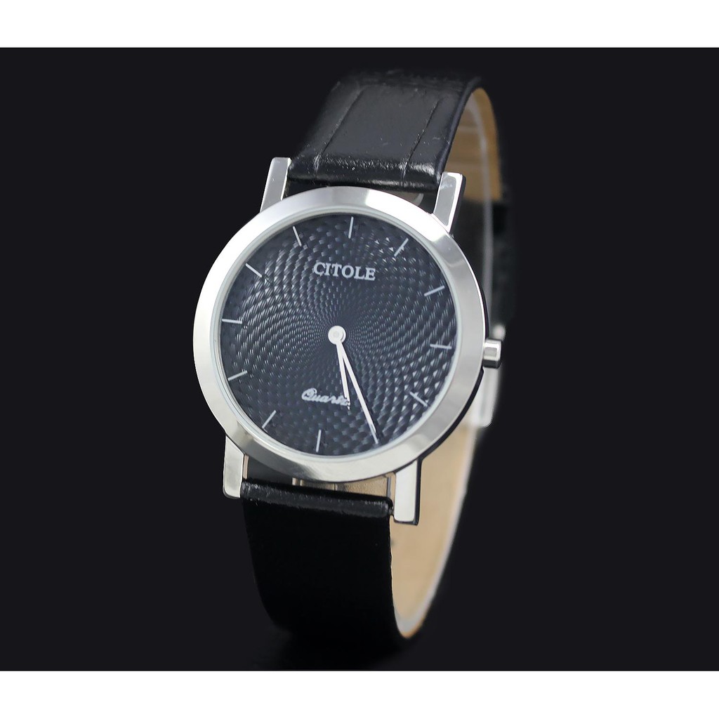 Đồng hồ nam nữ citole  dây da ct5090td chính hãng