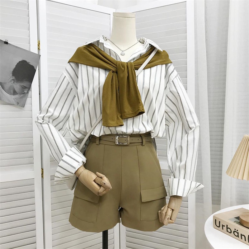 Quần Short Lưng Cao Ống Rộng Thời Trang Mùa Hè Dành Cho Nữ