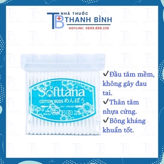 Softtana bông tăm ngoáy tai cho người lớn và trẻ em