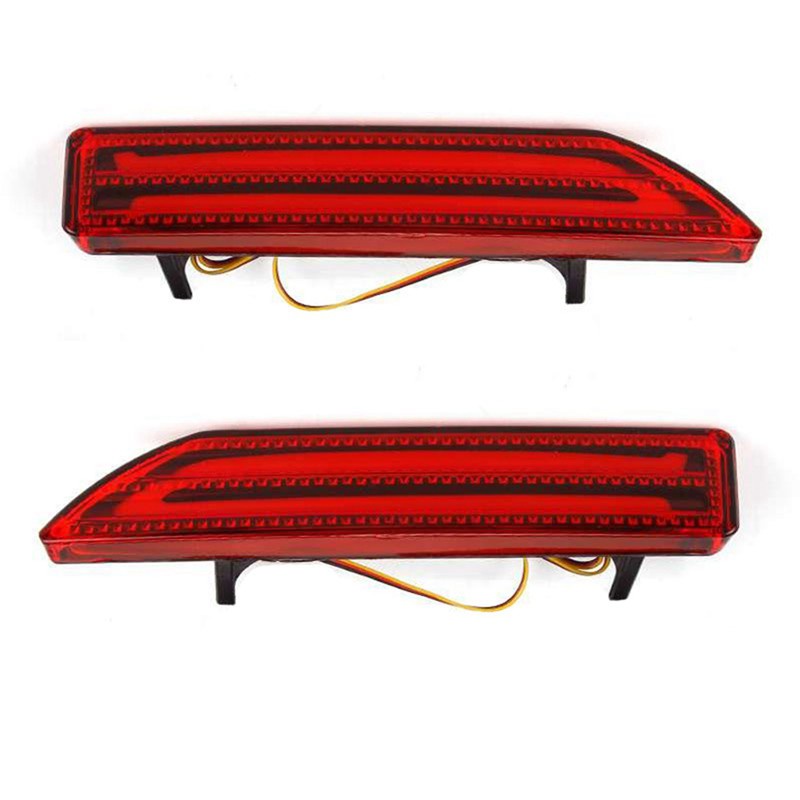2PCS Sequential Flush Mount Turn Signal Red Yellow LED Lamp