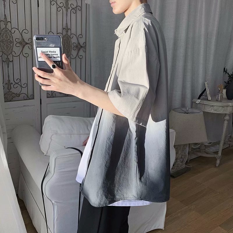 Áo Sơ Mi Nam Ngắn Tay Cổ Bẻ Thời Trang Hàn | BigBuy360 - bigbuy360.vn