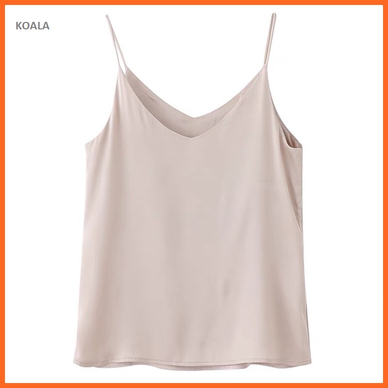 Áo 2 dây lụa hàn cao cấp KOALA, áo lụa 2 dây nữ đẹp cổ V siêu đẹp- HD05 | BigBuy360 - bigbuy360.vn