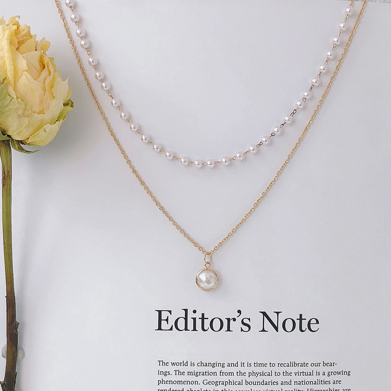 Vòng cổ chuỗi ngọc trai thiết kế xinh xắn thời trang cho nữ