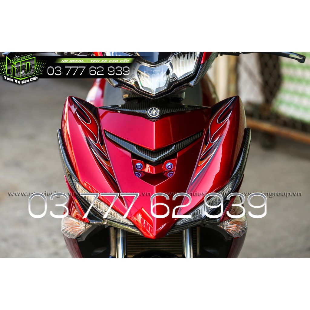 Tem rời Exciter 150 mẫu lửa đỏ đen hot 2022 - đổi màu tùy xe khách hàng
