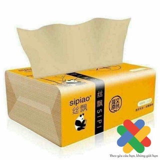 Khăn Giấy Rút Giấy Ăn Gấu Trúc Sipiao Làm Từ Sợi Tre Siêu Mềm 300 tờ - Giấy Ăn Vệ Sinh Siêu Dai Siêu Thấm Hút