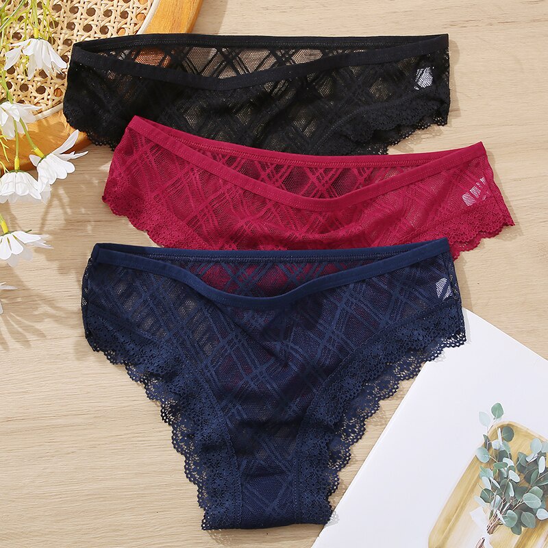 Set 3 quần lót ren Take Talk xuyên thấu gợi cảm size M-2Xl