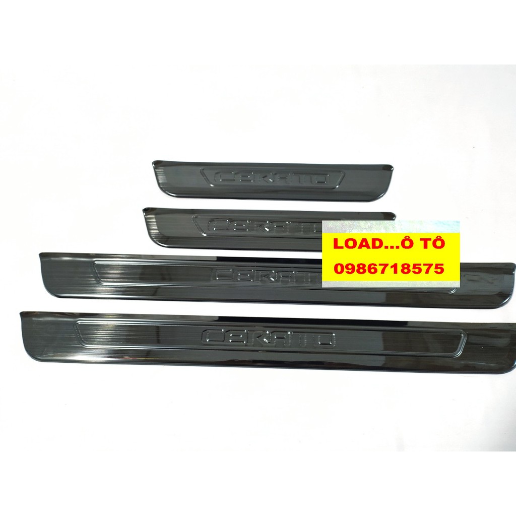Ốp Bậc Cửa, Nẹp Bước Chân Trong, Ngoài Titan Cerato 2019 - 2021 Chất Liệu Titan cao Cấp