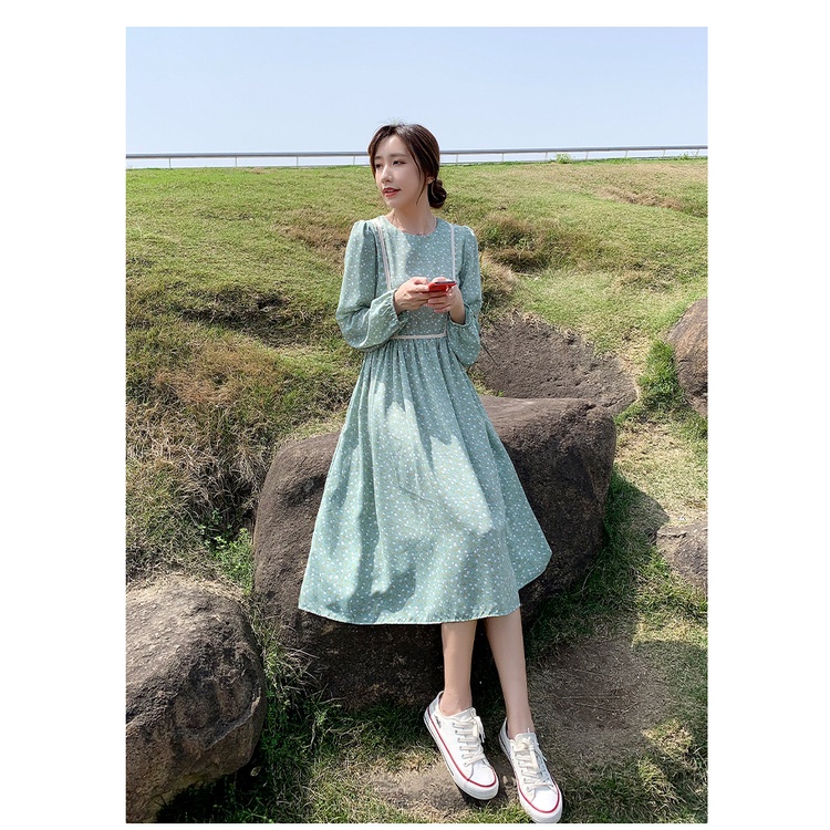 ZHELIHANGFEI Đầm Dáng Ôm In Hoa Phong Cách Cổ Điển Thời Trang Xinh Xắn Cho Nữ