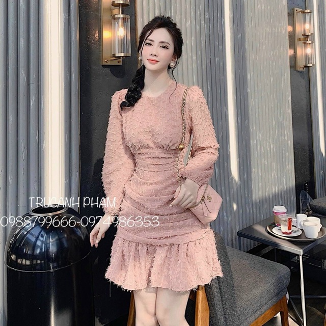 VÁY NHÚM HOA NỔI 3D ĐUÔI CÁ | BigBuy360 - bigbuy360.vn