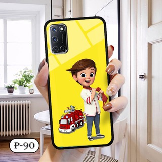 Ốp lưng kính 3D OPPO A52/ A92-cute