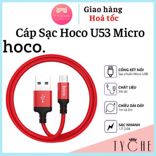 Cáp sạc hoco u53 micro sạc nhanh dài 1m2 chính hãng giá rẻ
