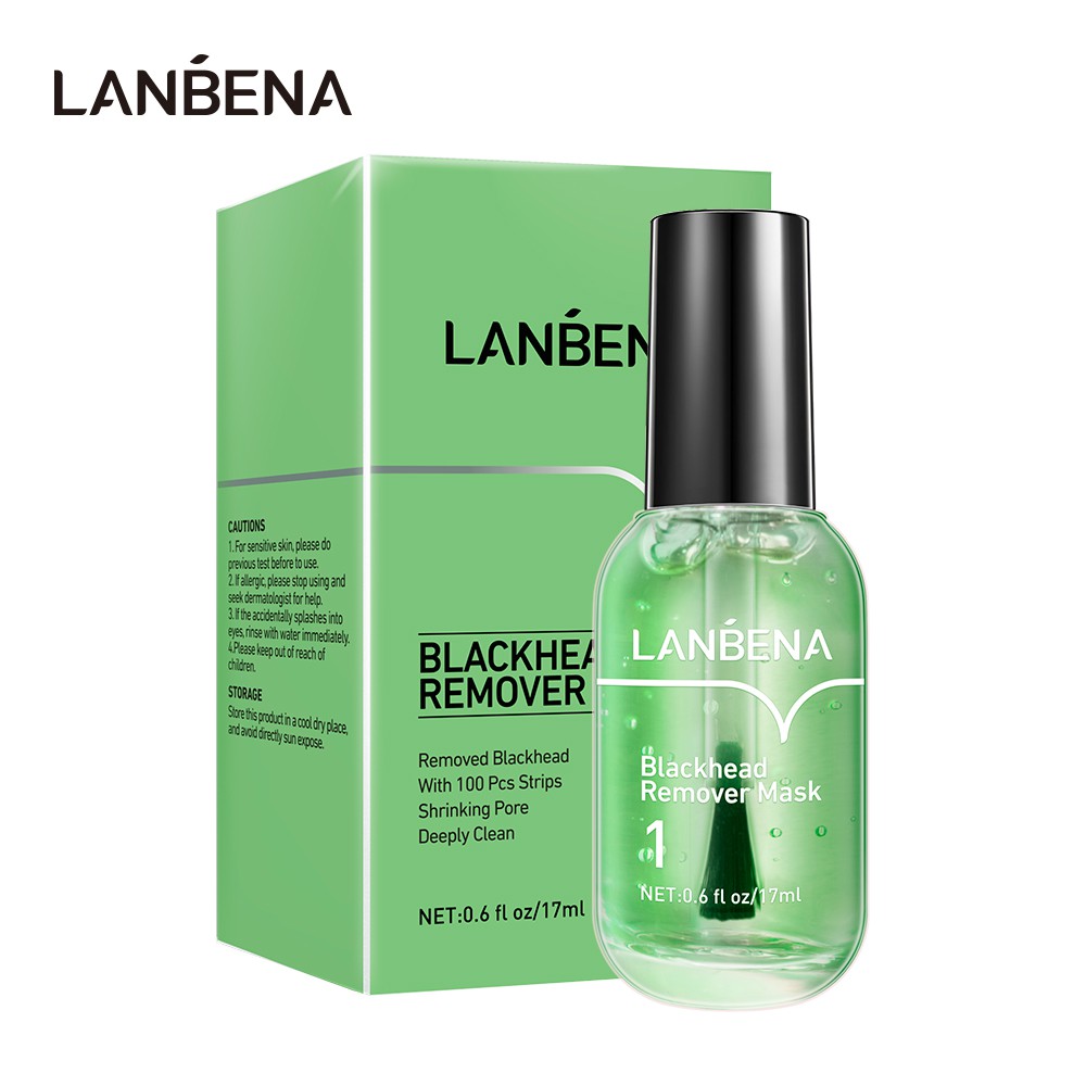Mặt Nạ Lột Mụn Đầu Đen Làm Sạch Sâu LANBENA 17Ml + 100 Miếng Dán