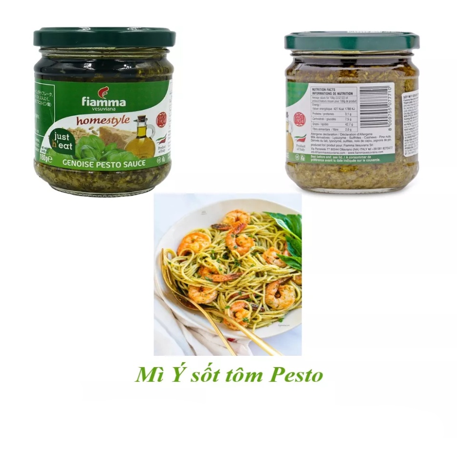 Sốt mì Ý Genoise Pesto Fiamma hộp 180g