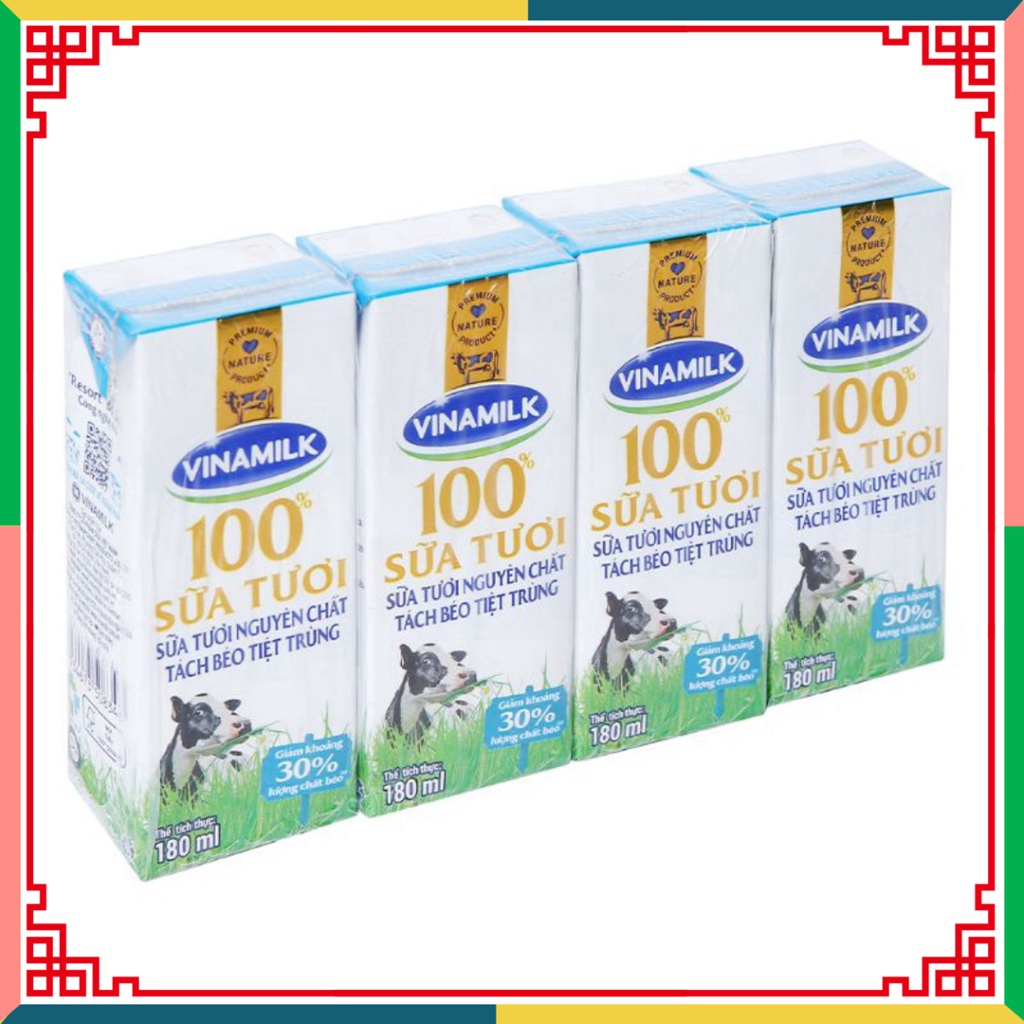 Thùng 48 hộp sữa tươi khử trùng Vinamilk 100% 110ml ( Đại lý Ngọc Toản)