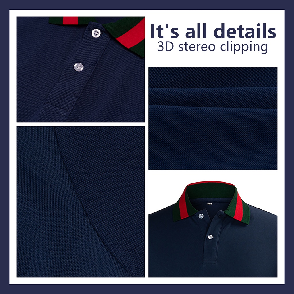 Áo polo tay ngắn cổ bẻ chất liệu 95% cotton màu sắc đơn giản thời trang cho nam | BigBuy360 - bigbuy360.vn