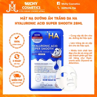 Mặt nạ dưỡng ẩm trắng da HA Hyaluronic Acid Super Smooth Moisture Mask 28ml