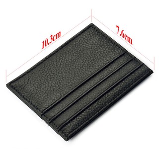 Ví Da Nam Cao Cấp NuNu VT51 - Màu đen da bò  mini đựng thẻ giấy tờ