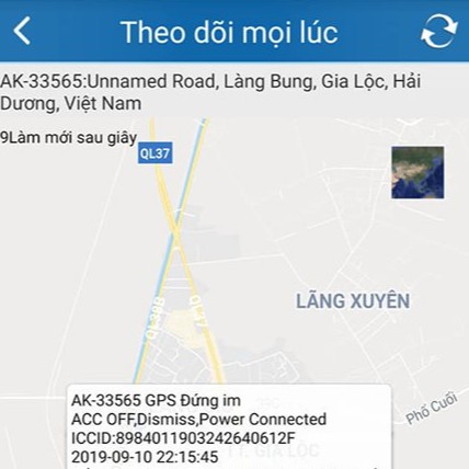 Định vị GPS mini theo dõi oto, xe máy, xe đạp điện