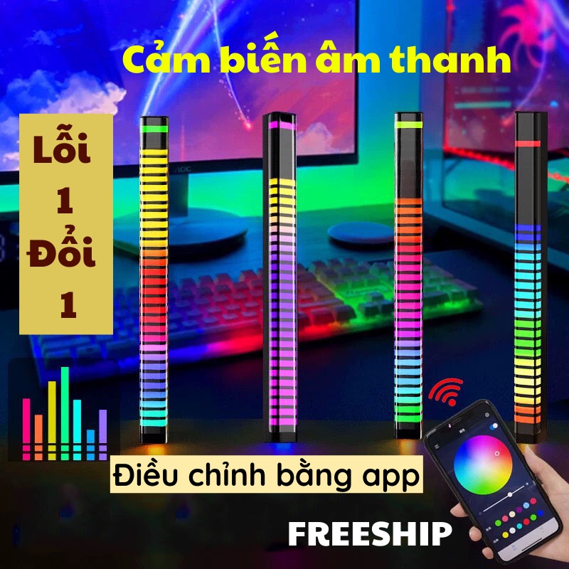 Đèn Led Trang Trí, Đèn Cảm Ứng Âm Thanh Nháy Theo Nhạc - KHO GIA DỤNG TRẦN PHÚ