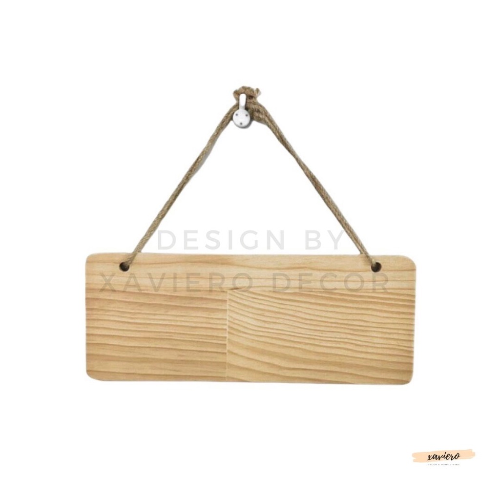 Bảng gỗ treo cửa treo tường xaviero decor tặng kèm đinh 3 chân treo tường, bề mặt mica, thạch cao
