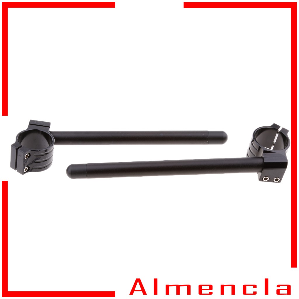 Tay cầm dạng kẹp ghi đông 48mm CNC màu đen dành cho xe máy/xe đạp