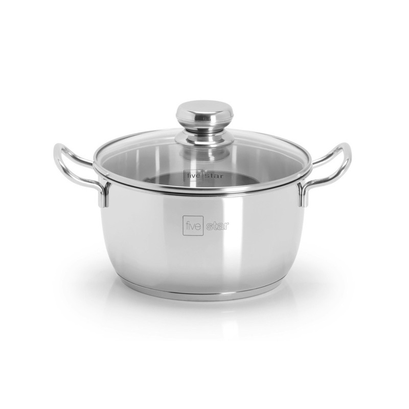 Bộ Nồi Bếp Từ 3 Nồi Inox Nắp Kính Dày 3 Đáy FiveStar Inox 430 Đáy Từ - Siêu Dày Dặn Và Sang Trọng