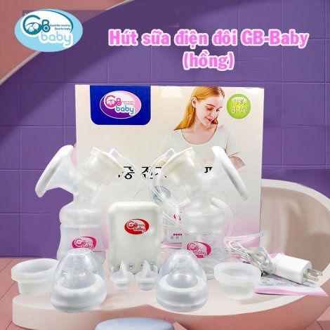 Hút sữa điện đôi G-BABY ( Có chế độ massage kích sữa, hút sữa không đau rát, điều chỉnh tăng giảm áp lực) gọn gàng êm ái