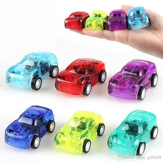 Xe đồ chơi mini trong suốt nhiều màu chạy trớn