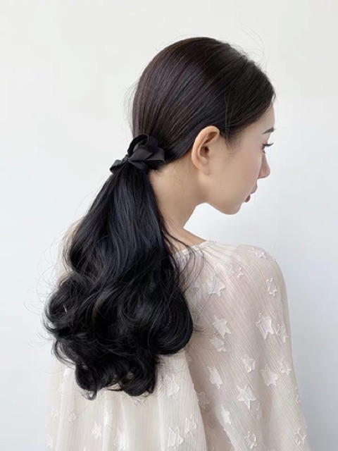 <ẢNH THẬT> Buộc xoăn đuôi phồng 35cmC25