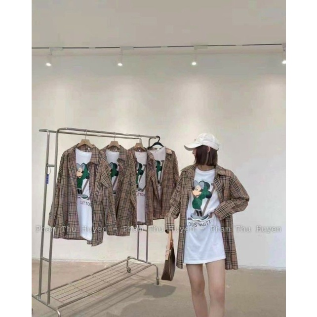 Sét bộ Sơ mi BB kèm phông cá tính