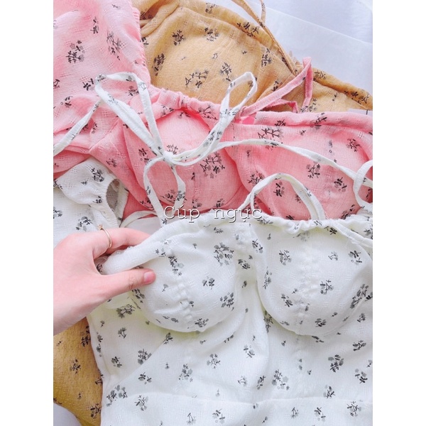 BÁN SỈ - VÁY HOA NHÍ CÚP NGỰC DÂY CỔ NỮ BÁNH BÈO