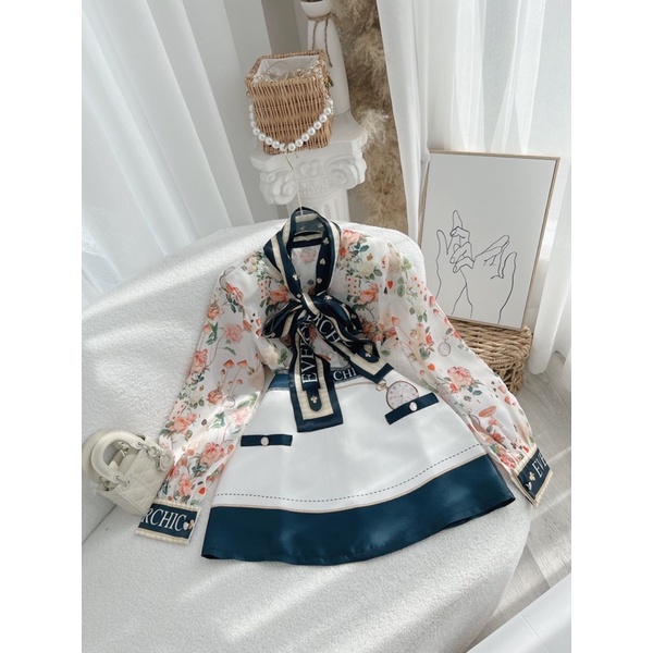 SET TAY VON KÈM CHÂN VÁY CHỮ A