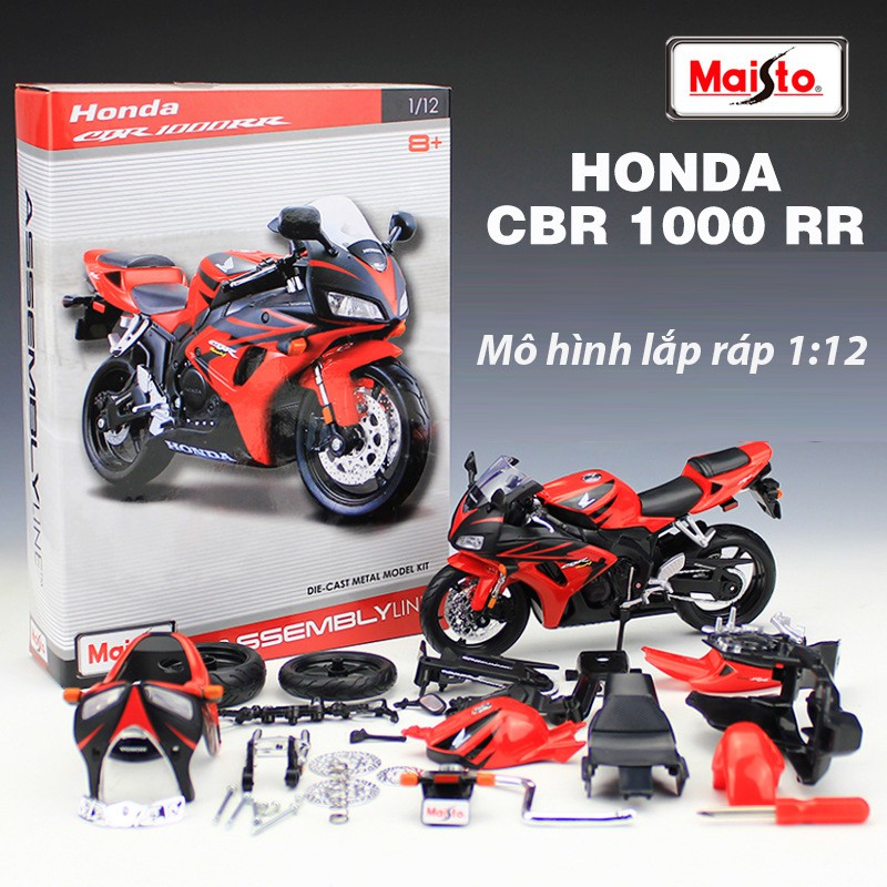 MÔ HÌNH LẮP RÁP xe Moto Honda CBR 1000RR - Maisto tỷ lệ 1:12