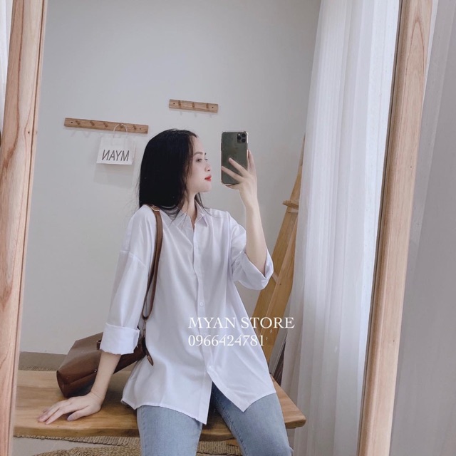 Sơ mi trắng tay dài trơn | BigBuy360 - bigbuy360.vn