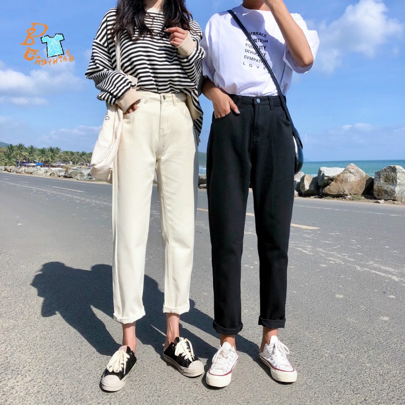 Quần ống rộng lưng thun co giãn kiểu dáng đơn giản | BigBuy360 - bigbuy360.vn