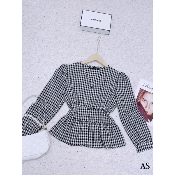 Áo peplum kẻ thô | BigBuy360 - bigbuy360.vn