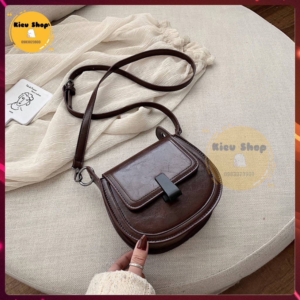 Túi xách nữ đeo chéo da sần thời trang, dễ phối đồ