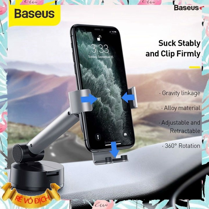 Gía đỡ điện thoại gắn taplo hoặc kính lái ô tô thương hiệu Baseus SUYL-JY01 - vo2_store