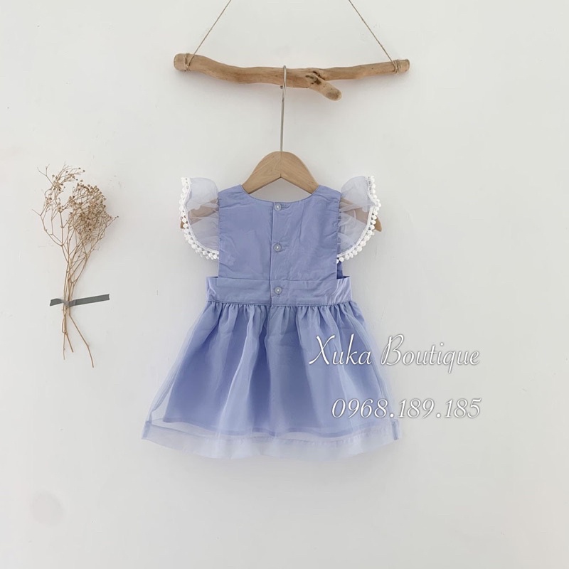 Váy Bé Gái VIRGIL KIDS Váy Cánh Tiên Màu Xanh Cực Xinh, Hàng Quảng Châu Cao Cấp Cho Bé 1 - 5 tuổi [Ảnh Thật]