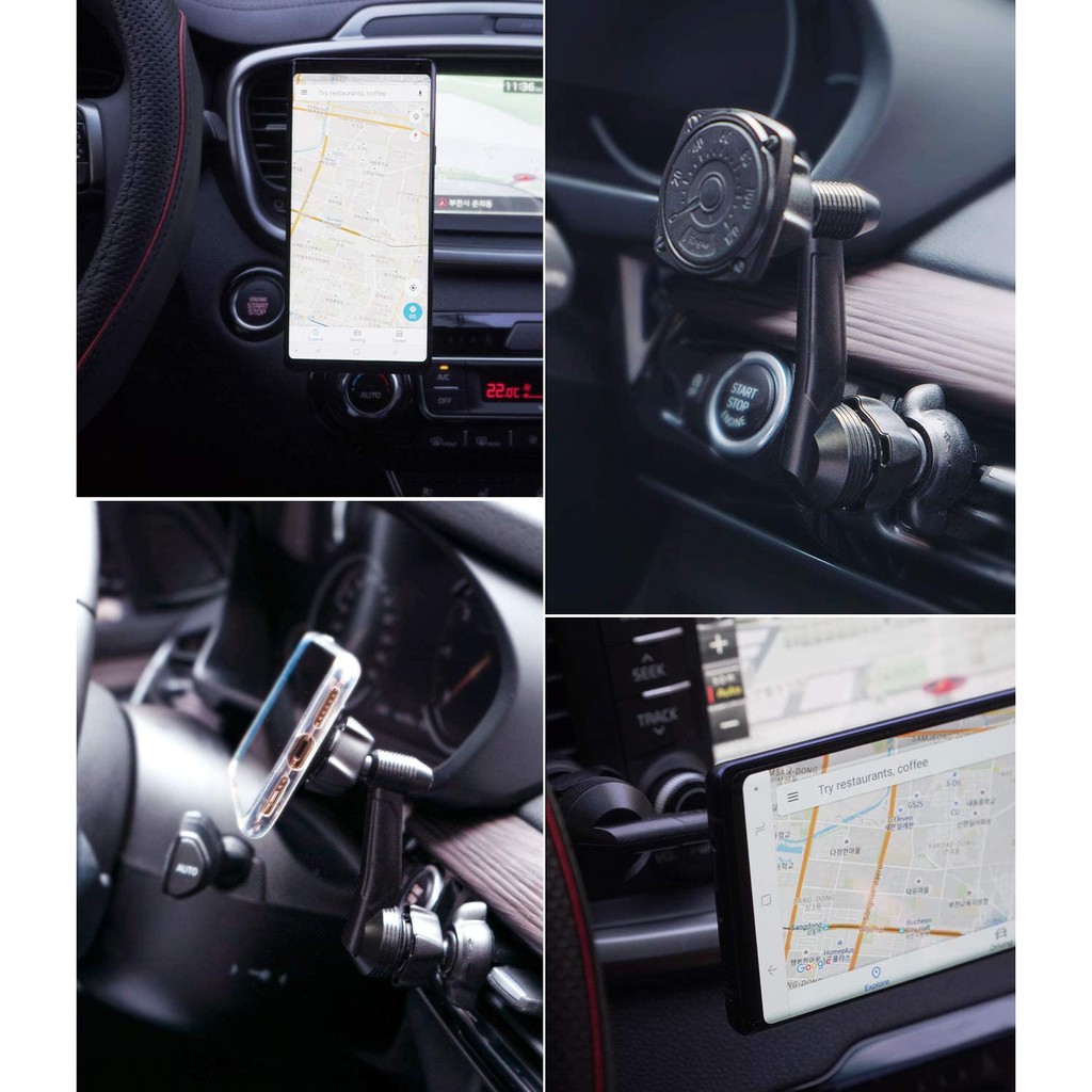 Giá đỡ điện thoại bằng từ trường trên xe hơi cao cấp (xoay 360 °) Ringke Power Clip Wing Car Mount