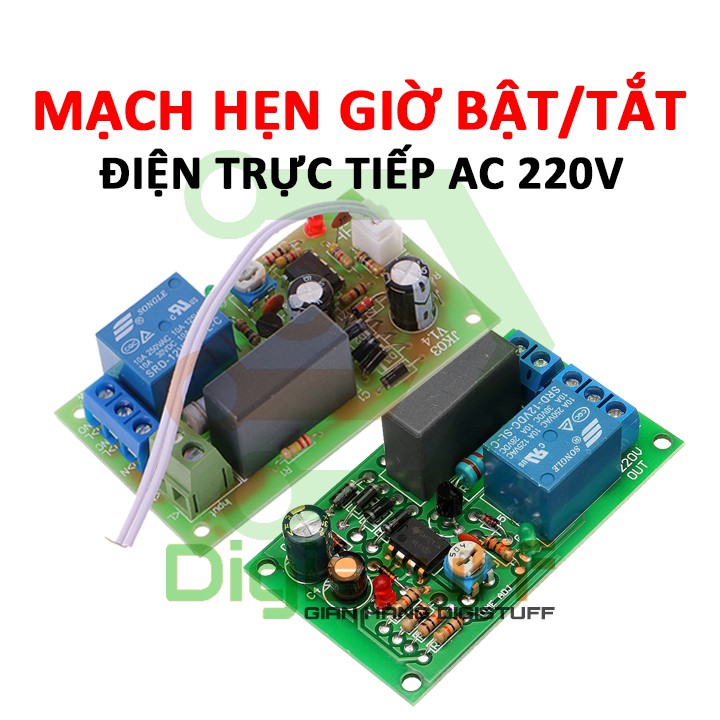 Mạch rơ le ( relay ) hẹn giờ bật / tắt tự động điện trực tiếp 220V dùng chip IC NE555