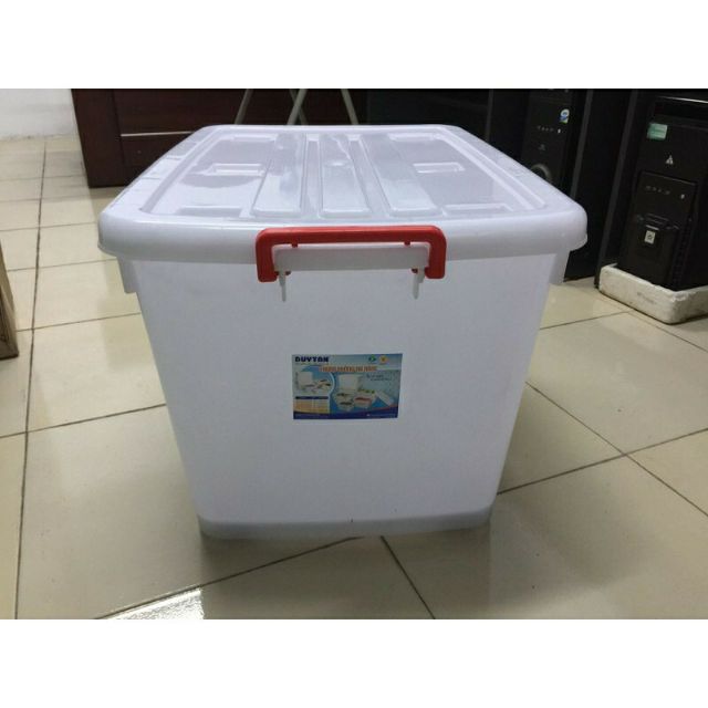 Combo thùng nhựa vuông có bánh xe 30l của duy tân