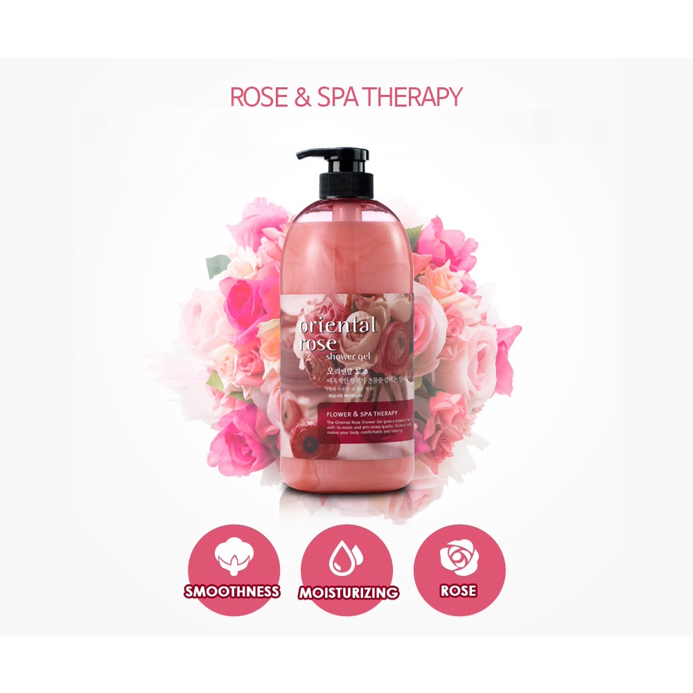 Sữa Tắm Welcos Oriental Rose Body Wash Tinh Chất Hoa Hồng Giảm Thâm Mụn 732g