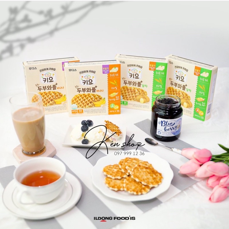 Bánh Waffles đậu hũ non Ildong  7M+  mẫu mới