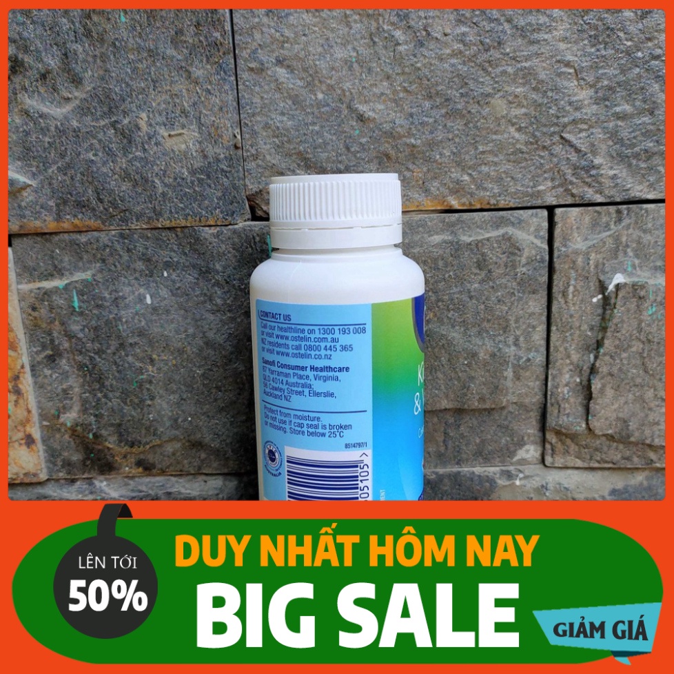 SIÊU KHUYẾN MÃI Viên kẹo ngậm nhai Ostelin Kids Calcium & Vitamin D3 90 viên Chewable Tablets bổ sung canxi osteline ch