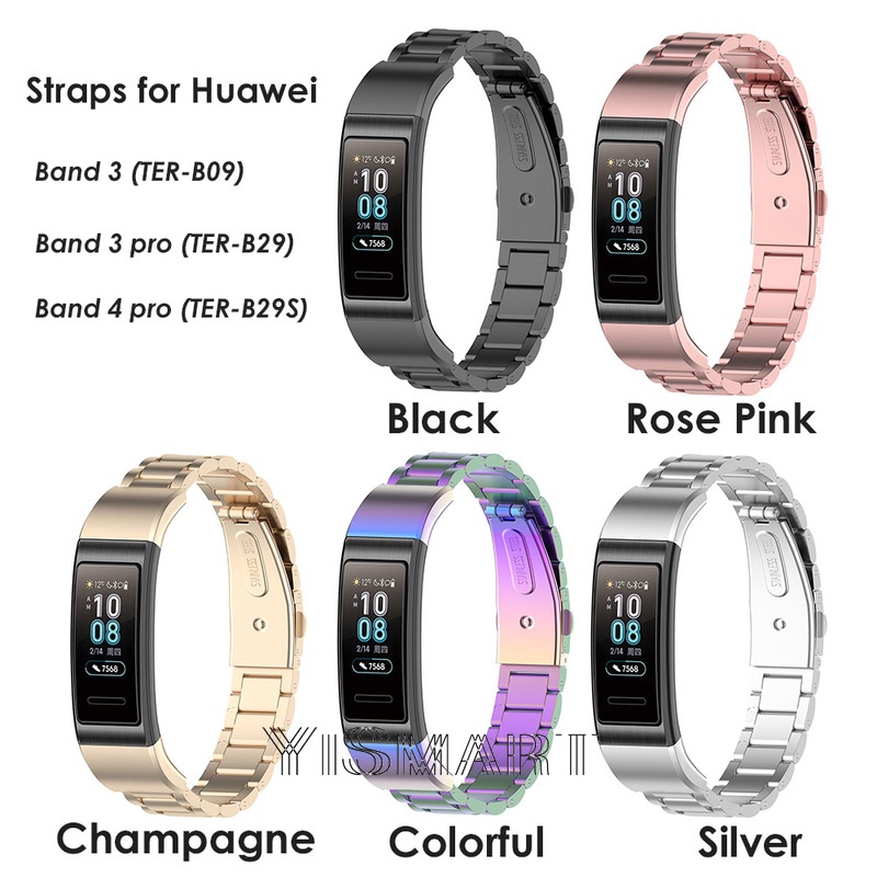 Bracelet for Huawei Band 3 Pro Wristband Strap for Huawei Band 4 Pro Watchband Stainless Steel Replacement Straps Bands